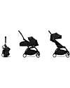 Stokke Passeggino Duo YOYO3 Nero - Telaio Nero - Seduta 6+ e Kit Neonati 0+ Passeggini Trio e Duo