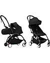 Stokke Passeggino Duo YOYO3 Nero - Telaio Nero - Seduta e Kit Neonato 0+ Passeggini Leggeri