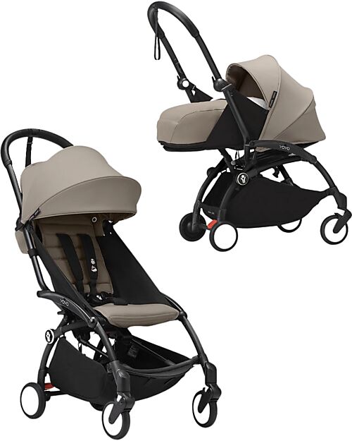 Stokke Passeggino Duo YOYO3 Talpa - Telaio Nero - Seduta 6+ e Kit Neonati 0+ Passeggini Trio e Duo