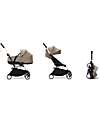 Stokke Passeggino Duo YOYO3 Taupe - Telaio Bianco + Navicella 0+ e Seduta 6+ Passeggini Trio e Duo