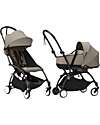 Stokke Passeggino Duo YOYO3 Taupe - Telaio Nero + Navicella 0+ e Seduta 6+ Passeggini Trio e Duo