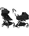 Stokke Passeggino Duo YOYO3 - Telaio Bianco + Navicella Bassinet Nero 0+ e rivestimento 6+ Passeggini Trio e Duo