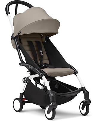 Stokke Passeggino Duo YOYO3 - Telaio Bianco + Navicella Bassinet Talpa 0+ e rivestimento 6+ Passeggini Trio e Duo