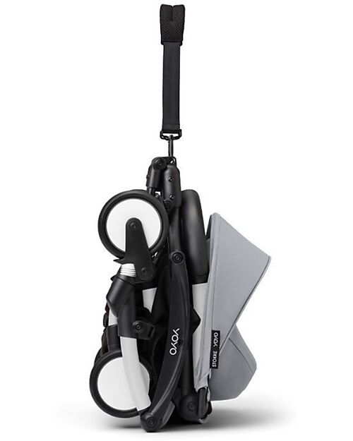 Stokke  Passeggino Duo YOYO3 - Telaio Bianco + Rivestimento Stone 6+ kit per neonati 0+ Passeggini Leggeri
