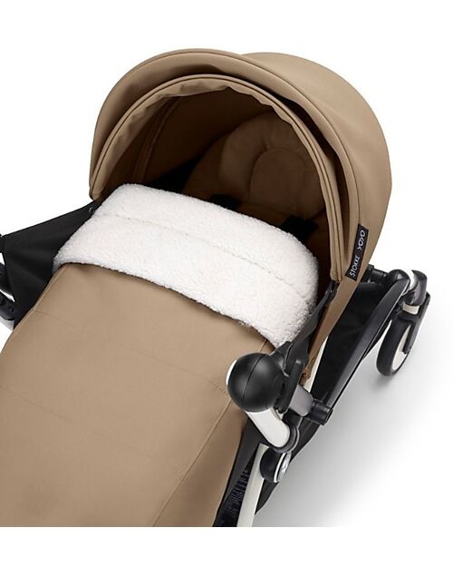 Stokke  Passeggino Duo YOYO3 - Telaio Bianco + Rivestimento Toffee 6+ kit per neonati 0+ Passeggini Leggeri