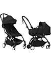 Stokke Passeggino Duo YOYO3 - Telaio Nero + Navicella Bassinet Nero 0+ e rivestimento 6+ Passeggini Leggeri