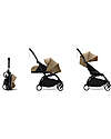 Stokke Passeggino Duo YOYO3 Toffee - Telaio Nero - Seduta 6+ e Kit Neonati 0+ Passeggini Leggeri