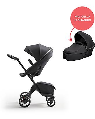 Stokke Passeggino Xplory X - Rich Black + Navicella in Omaggio Passeggini Classici