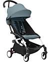 Stokke Passeggino YOYO3 Telaio Bianco e Seduta Aqua - Dai 6 Mesi Passeggini Leggeri