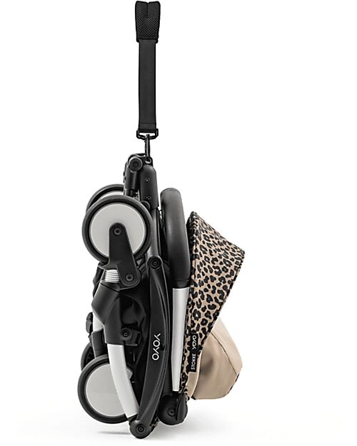 Stokke Passeggino YOYO3 Telaio Bianco e Seduta Leopard - Dai 6 Mesi Passeggini Leggeri