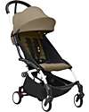Stokke Passeggino YOYO3 Telaio Bianco e Seduta Toffee - Dai 6 Mesi Passeggini Leggeri
