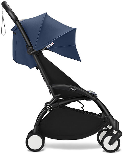 Stokke Passeggino YOYO3 Telaio Nero e Seduta Air France Blue - Dai 6 Mesi Passeggini Leggeri