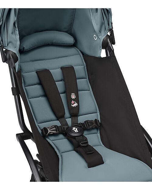 Stokke Passeggino YOYO3 Telaio Nero e Seduta Aqua - Dai 6 Mesi Passeggini Leggeri