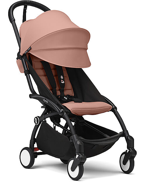 Stokke Passeggino YOYO3 Telaio Nero e Seduta Ginger - Dai 6 Mesi Passeggini Leggeri