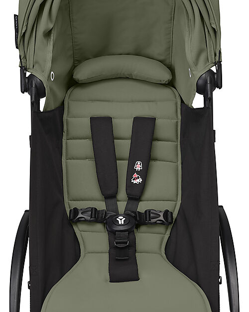 Stokke Passeggino YOYO3 Telaio Nero e Seduta Olive - Dai 6 Mesi Passeggini Leggeri