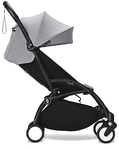 Stokke Passeggino YOYO3 Telaio Nero e Seduta Stone - Dai 6 Mesi Passeggini Leggeri