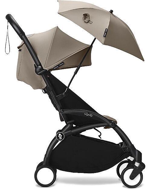 Stokke Passeggino YOYO3 Telaio Nero e Seduta Taupe - Dai 6 Mesi Passeggini Leggeri
