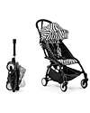 Stokke Passeggino YOYO3 Telaio Nero e Seduta Zebra - Dai 6 Mesi Passeggini Leggeri