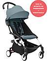 Stokke Promo Passeggino YOYO3 Telaio Bianco e Seduta 6+ Aqua + Parapioggia Passeggini Leggeri