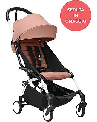 Stokke Promo Passeggino YOYO3 Telaio Bianco e Seduta 6+ Ginger in Omaggio Passeggini Leggeri