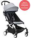 Stokke Promo Passeggino YOYO3 Telaio Bianco e Seduta 6+ Stone + Parapioggia Passeggini Leggeri