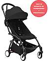 Stokke Promo Passeggino YOYO3 Telaio Nero e Seduta 6+ Nera + Parapioggia Passeggini Leggeri