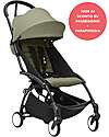 Stokke Promo Passeggino YOYO3 Telaio Nero e Seduta 6+ Olive + Parapioggia Passeggini Leggeri