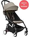 Stokke Promo Passeggino YOYO3 Telaio Nero e Seduta 6+ Taupe in Omaggio Passeggini Leggeri