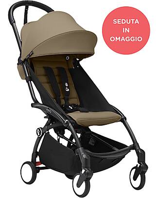 Stokke Promo Passeggino YOYO3 Telaio Nero e Seduta 6+ Toffee in Omaggio Passeggini Leggeri