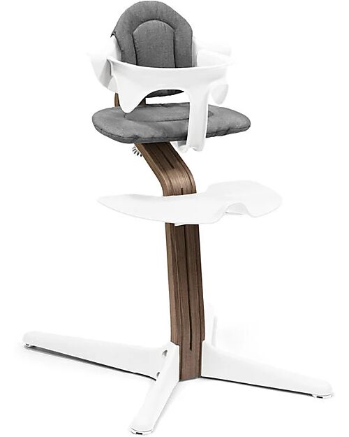 Stokke Sedia Evolutiva Nomi - Bianco - Legno di Noce Massello Seggioloni Pappa