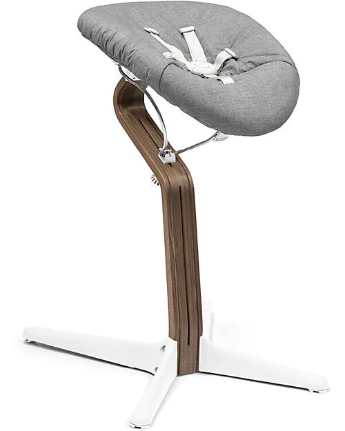 Stokke Sedia Evolutiva Nomi - Bianco - Legno di Noce Massello Seggioloni Pappa