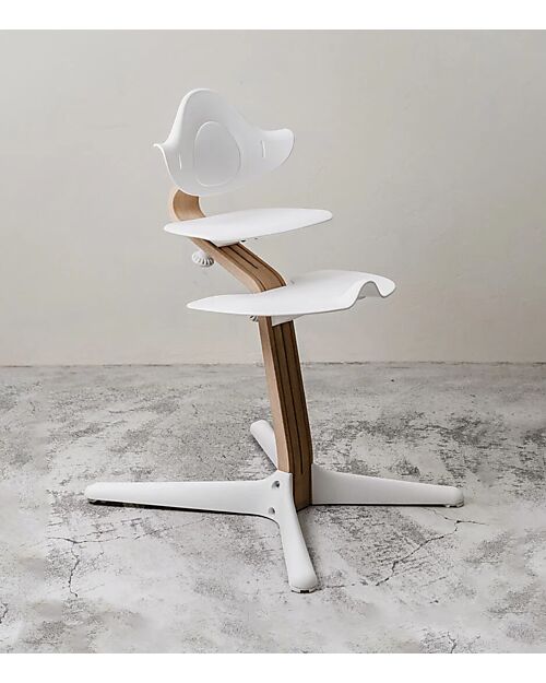 Stokke Sedia Evolutiva Nomi - Bianco - Legno di Noce Massello Seggioloni Pappa