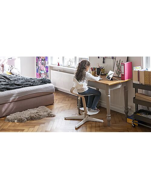 Stokke Sedia Evolutiva Nomi - Bianco - Legno di Noce Massello Seggioloni Pappa