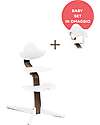 Stokke Sedia Evolutiva Nomi - Bianco - Noce - Baby Set in OMAGGIO! Seggioloni Pappa