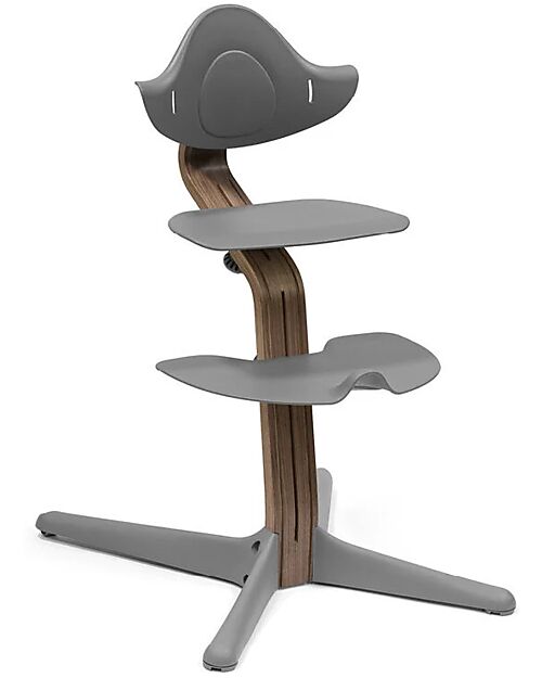 Stokke Sedia Evolutiva Nomi - Grigio - Legno di Noce Massello Seggioloni Pappa