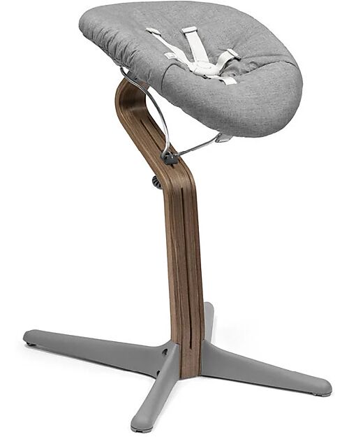 Stokke Sedia Evolutiva Nomi - Grigio - Legno di Noce Massello Seggioloni Pappa