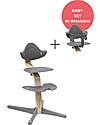 Stokke Sedia Evolutiva Nomi - Grigio - Natural - Baby Set in OMAGGIO! Seggioloni Pappa