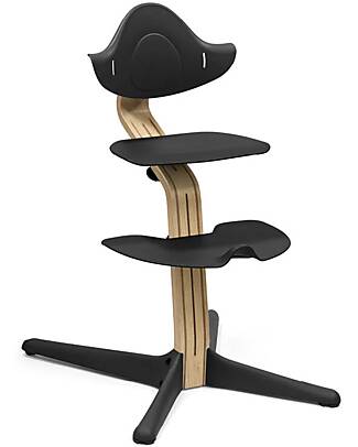 Stokke Sedia Evolutiva Nomi - Nero - Legno di Rovere Seggioloni Pappa