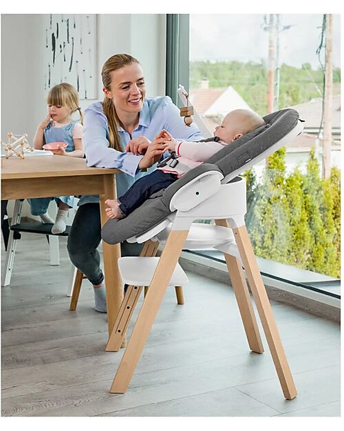Stokke Sedia Evolutiva Steps - Bianco - Legno Seggioloni Pappa