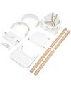 Stokke Sedia Evolutiva Steps con Baby Set Vassoio e Imbracatura - Bianco e Naturale - Dai 6 Mesi Seggioloni Pappa