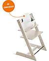 Stokke Sedia Evolutiva Tripp Trapp - Bianco Calce - Legno di Faggio - Baby Set in OMAGGIO! Seggioloni Pappa