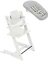 Stokke  Sedia Evolutiva Tripp Trapp Bianco in Faggio + Baby Set + Newborn Set Seggioloni Pappa