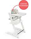Stokke Sedia Evolutiva Tripp Trapp Bianco in Legno di Faggio + Cuscino Glacier Green Omaggio! Seggioloni Pappa