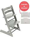 Stokke Sedia Evolutiva Tripp Trapp Glacier Green in Legno di Faggio + Cuscino Star Silver  Omaggio! Seggioloni Pappa