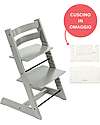 Stokke Sedia Evolutiva Tripp Trapp Glacier Green in Legno di Faggio + Cuscino Wheat Cream Omaggio! Seggioloni Pappa