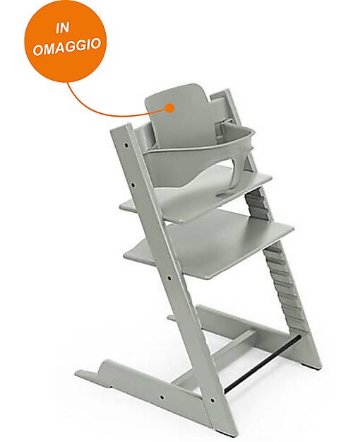 Stokke  Sedia Evolutiva Tripp Trapp - Glacier Green - Legno di Faggio - Baby Set in OMAGGIO! Seggioloni Pappa