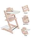 Stokke Sedia Evolutiva Tripp Trapp in Faggio + Baby Set Serene Pink + Vassoio Vaniglia - 6M+ Seggioloni Pappa