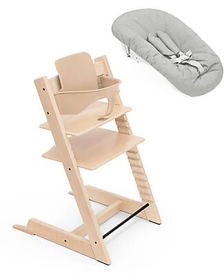 Stokke Sedia Evolutiva Tripp Trapp Naturale in Faggio + Baby Set + Newborn Set Seggioloni Pappa