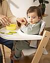 Stokke Sedia Evolutiva Tripp Trapp Naturale in Faggio + Baby Set + Vassoio Bianco - 6M+ Seggioloni Pappa