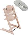 Stokke Sedia Evolutiva Tripp Trapp Rosa in Faggio + Baby Set + Newborn Set Seggioloni Pappa